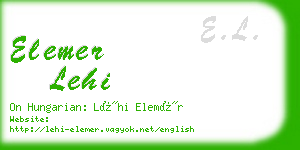 elemer lehi business card